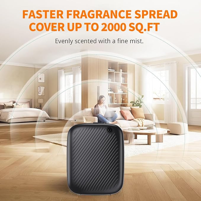 Smart Scent Air Machine Pro for Home, Waterless Essential Oil Diffuser, 400ML Diffuser with 100ML Roy Tranquility Essential Oil for Large Room and Commercial Use, Cover Up to 2000 Sq.Ft