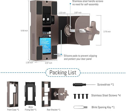 Anti Theft Ring Doorbell Mount: Metal Ring Apartment Door Mount Blink Doorbell Camera Holder No Drill - Renter Friendly Ring Doorbell Mount No Damage