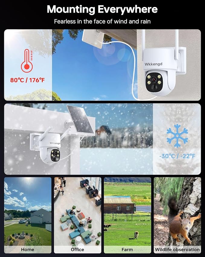 Solar Security Wireless Camera System with 10" Monitor, 2K F1.0 Super Aperture PTZ Battery Powered Cameras for Home Security, Pre-Installed 1TB HDD, Aurora Lux True Full Color Night Vison