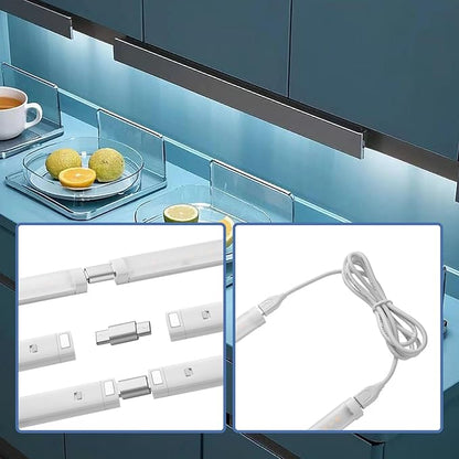 THLIFURE LED Cabinet Lights Bar with Motion Sensor, Dimmable Brightness and Color, IR Remote, Ultra Thin Strips Lighting Magnetic Mounting for Kitchen,Bookshelf,Closet 3Pack