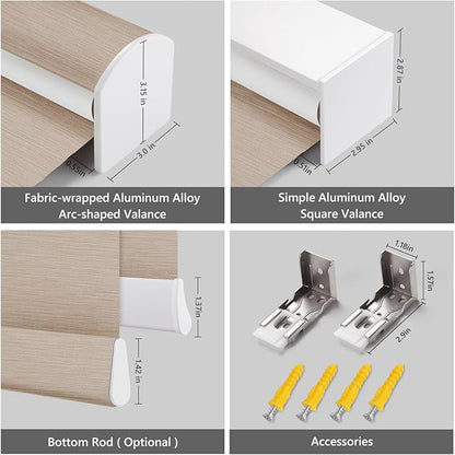 ZSTARR Motorized Roller Shades Blackout Smart Roller Blinds with Remote Control Rechargeable Blind Compatible with Alexa Automatic Window Shades for Home Custom Size (BO Coffee)