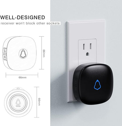 Caregiver Pager, Wireless Call Button for Seniors/Elderly at Home, 3 SOS Buttons + 3 Receivers Medical Life Alert System, Emergency Panic Call Bell, Nurse Calling & Patient Assistance Alarm