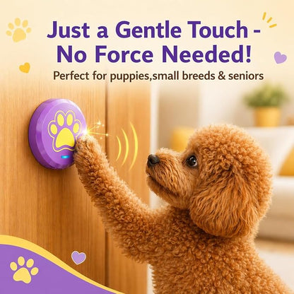 ChunHee Bells for Dog Training to Go Outside - Dog Door Bell with 36 Custom Sounds | Bell for Dogs to Ring to Go Potty | 5 Adjustable Volume(0-115dB) | Teach Puppies to Signal to Go Outside