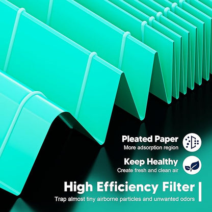 Vital 200S Toxin Absorber Replacement Filter for LEVOIT Vital 200S and Vital 200S-P Air Purifier, High-Efficiency Activated Carbon Filter, Vital 200S-RF-TX, 2 Pack, Green