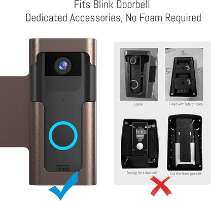 Anti Theft Ring Doorbell Mount: Metal Ring Apartment Door Mount Blink Doorbell Camera Holder No Drill - Renter Friendly Ring Doorbell Mount No Damage