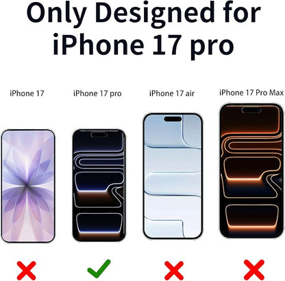 Juvraixo for iPhone 17 Pro Privacy Screen Protector Anti Blue Light for 17Pro Tempered Glass 6.3 Inch Gradient Colorful 28° Anti-Spy Easy Installation Full Coverage Anti-Scratch Bubble Free HD 2 Pack