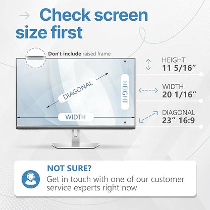 VINTEZ [2 Pack] 23 Inch 16:9 Privacy Screen for Computer Monitor and Laptop - Anti Glare Protector Film Blue Light Filter Eye Protection - Computer Screen Privacy Shield