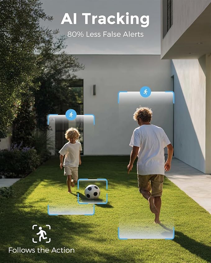 Devo Security Camera Wireless Outdoor 2.3K Color Night Vision, AI Detection