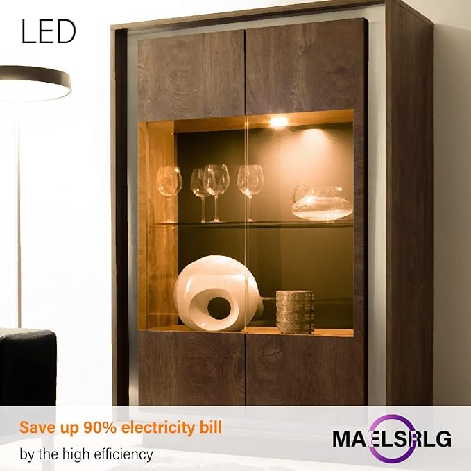 Maelsrlg PAR16 LED Short Neck Recessed Spotlight Bulb, 6W(60W Equivalent) Curio Cabinet Light Bulb, Flicker-Free, 600 Lumens, Soft White 2700K, E26 Medium Base, Non-Dimmable, 4-Pack