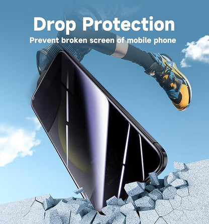 MAGIC JOHN 2 Pack for Samsung Galaxy S24 Privacy Glass Screen Protector[Not Ultra], 6.2inch, Anti-spy, Tempered Glass Film, Auto Dust-Elimination Installation, Bubble Free, Case Friendly, Anti-Scratch