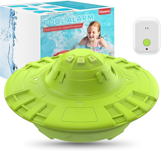 Pool Alarm, Floating Pool Safety Alarms for Inground & Above Ground Pools – Loud 110dB Alert, Adjustable Sensitivity, Protection for Kids & Pets (Green)