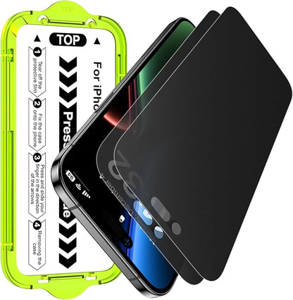 Esanik 2-Pack for iPhone Air Matte Privacy Glass Screen Protector, Anti-Glare & Anti-Spy,Anti-Reflection, Smooth as Silk, Military-Grade 9H Hardness,Flawless Fit Tray