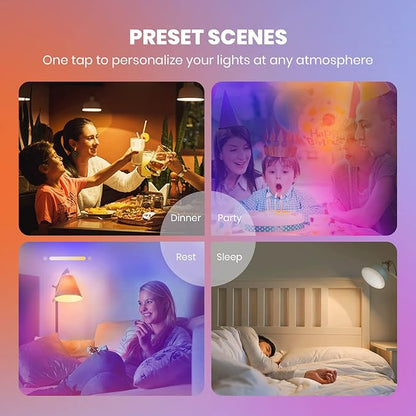 BroadLink Smart Bulbs Lighting Kit with Remote Control - 9W A19 Bluetooth Color Changing Light Bulbs with Music Sync, Compatible with Alexa, Google Home