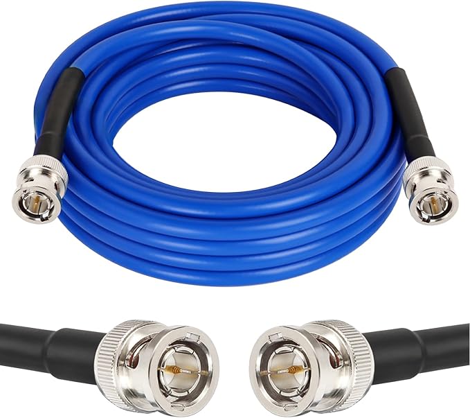XRDS -RF 12G SDI Cable 20FT, SDI Video Cables 3G/6G/12G 75ohm BNC Male Cable Supports HD-SDI/3G/6G-SDI/4K/8K for Video Security Camera Converter
