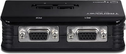 TRENDnet 2-Port USB KVM Switch, TK-207K | Control Two Computers with One Set of Console Controls,2048 x 1536 Resolution,60Hz Refresh Rate,All Required Cabling Included
