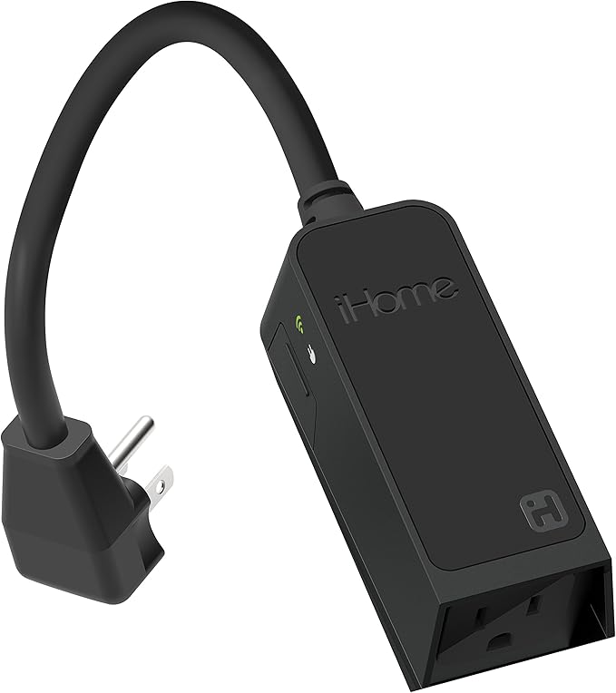 iHome iSP100 Wifi Outdoor Smart Plug, Water Resistant Featuring Alexa, Google Assistant and Siri Voice Control OPEN BOX