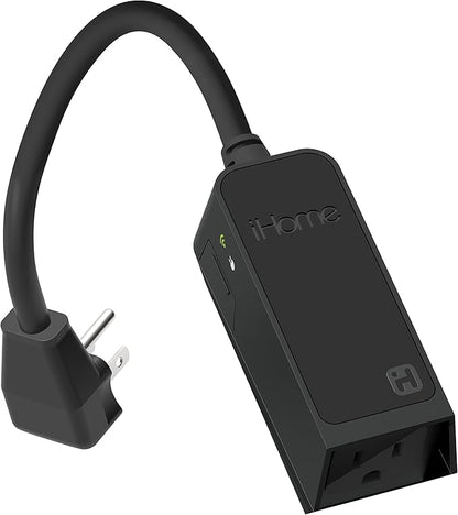 iHome iSP100 Wifi Outdoor Smart Plug, Water Resistant Featuring Alexa, Google Assistant and Siri Voice Control OPEN BOX