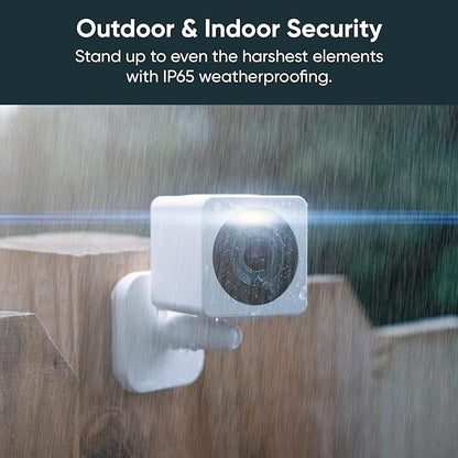 WYZE Cam OG Indoor/Outdoor 1080p Wi-Fi Smart Home Security Camera with Color Night Vision, Wired, Motion Detection, 2-Way Audio, Compatible with Alexa & Google, White (2-Pack), Free Expert Setup