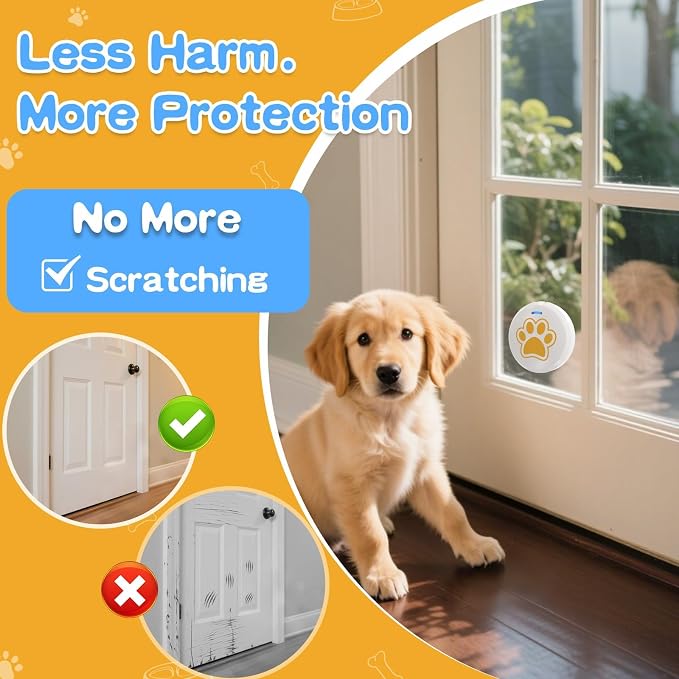 ChunHee Dog Bells to Go Outside - Bell for Dogs to Ring to Go Potty | Chew-Proof Dog Door Bell | 0-115dB Adjustable Volume & 36 Ringtones | Bells for Dog Training to Go Outside Without Barking
