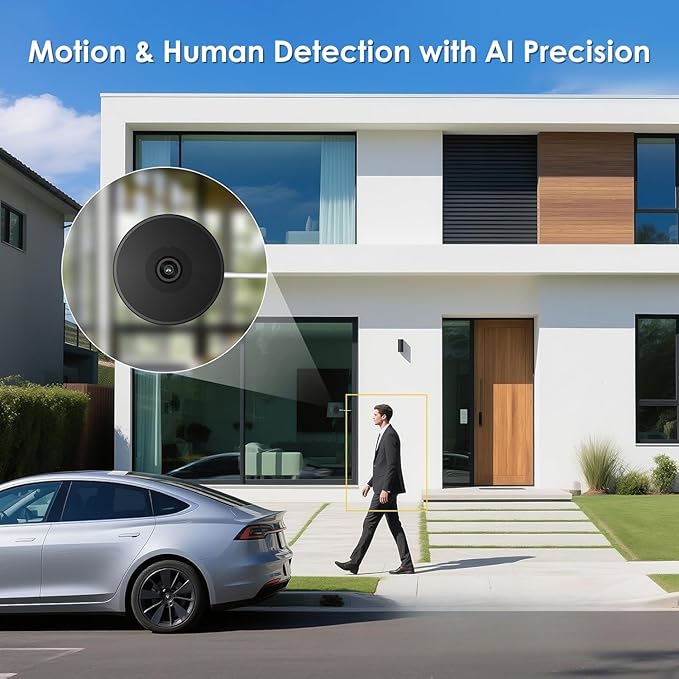 4MP 2K Indoor Security Camera for Windows, Smart AI Motion Detection, Color Night Vision, Glass-Mount Design, Wired Installation (1)