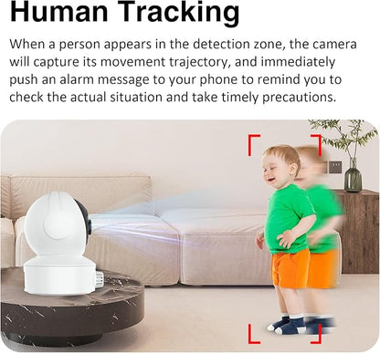 EVERSECU Smoke & Gas Detection Home Security Camera with Sound Alarm & Real Time Alert, Humanoid Auto Tracking, 2 Way Audio, Night Vision, Compatible with Alexa, Baby Monitor/Elder/Pet Camera(4pack)