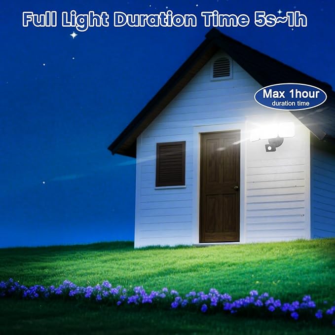 EMANER Smart Security Light Motion Sensor, Compatible with Alexa/Google Home, 2800LM Warm White to Daylight White Brightness Adjust, App Controlled WiFi Flood Light (Black, 2-Pack)