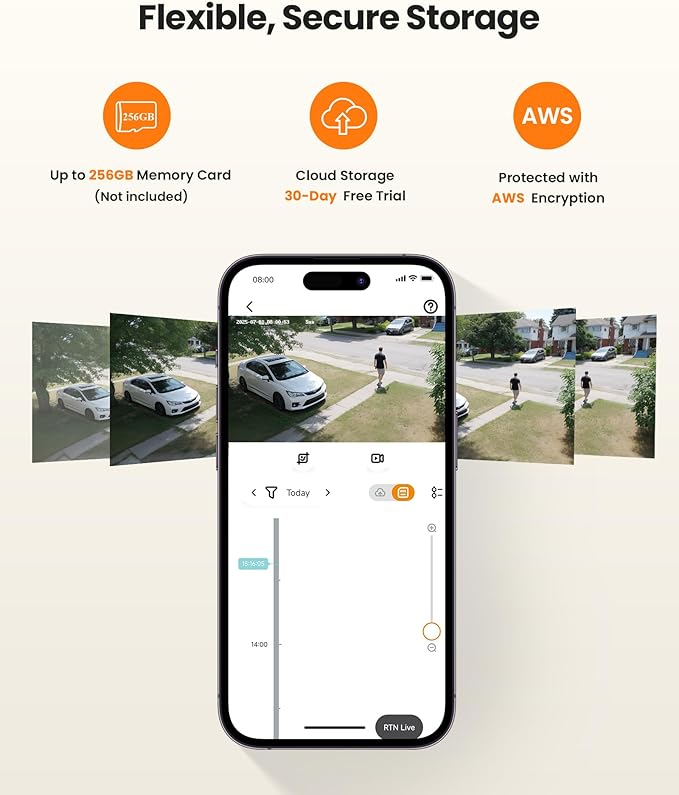Anlapus 3MP 2K WiFi Security Camera Outdoor Indoor, 2 x WiFi6 & 2.4GHz Plug-in Cameras for Home Security, Color Night Vision, Human Vehicle Detection, Light Siren Alarm, 24/7 Recording, Easy Install