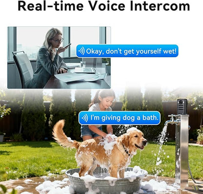 1440P 4G GPS Body Camera, SIM Card Included, 17H Record Time, 3600mAH Battery, 128G Memory Audio Video Recording and Intercome Body-Worn Camera, Data-encrypt for Security, Work, Guard