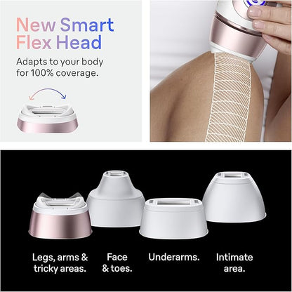 Braun Skin i-Expert Smart IPL PL7219 at Home Laser Hair Removal for Women and Men with App, Premium Pouch, Venus Razor, 2 Smart Heads, Facial Trimmer
