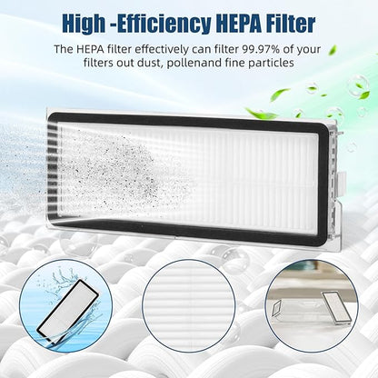 28 Pack Accessories Compatible with Roborock Qrevo S/Qrevo Pro/Qrevo Plus/Qrevo-Maxv Vacuum Robot,Parts Include:Main Brush,Side Brush,Hepa Filter,Mop Cloth,Dust Bag,Cleaning Brush&Screwdrive