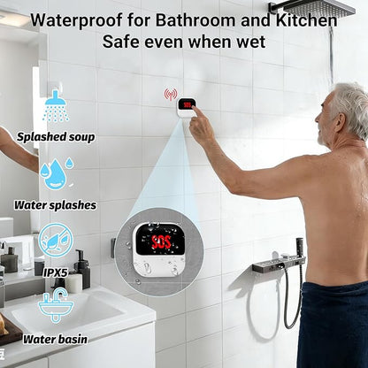 WiFi Caregiver Pager Medical Alert Systems for Seniors No Monthly Fee App Control Alert Button for Seniors at Home,2 Call Button and 1 Receiver,for Elderly,Patients,Disabled