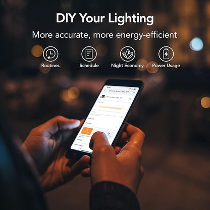 OREiN Motion Sensor Outdoor Lights, AC Smart WiFi Flood Lights Outdoor Connect to The Third Platform, 450°Wide Adjustment 1600LM/12W(150W Equiv), 5000K LED Security Light for House,Black (Hardwired)