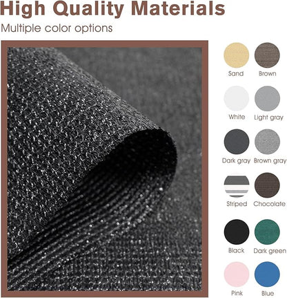 Sunny Guard Customized 3.3'x15' Black Balcony Privacy Screen,180 GSM Apartments Railing Fence Cover,Heavy Duty Mesh Windscreen for Deck,Outdoor,Backyard,Patio