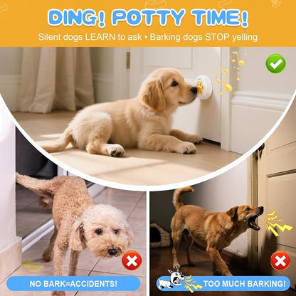 ChunHee Dog Bells to Go Outside - Bell for Dogs to Ring to Go Potty | Chew-Proof Dog Door Bell | 0-115dB Adjustable Volume & 36 Ringtones | Bells for Dog Training to Go Outside Without Barking