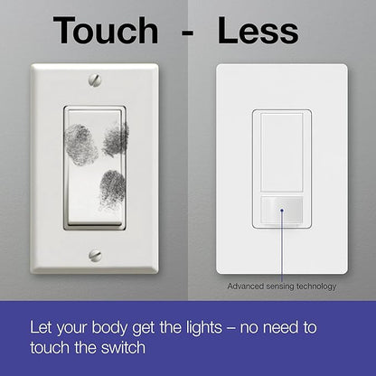 Lutron Maestro LED+ Motion Sensor/Dimmer Switch | 150W LED | Single Pole/Multi-Location | MSCL-OP153M-PD | Palladium