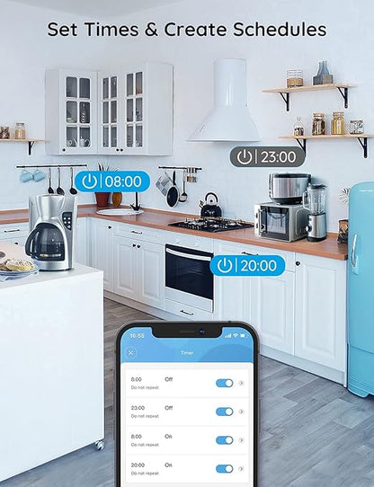 Govee Smart Plug, WiFi Bluetooth Outlets 2 Pack Work with Alexa and Google Assistant Bundle with Govee Dual Smart Plug 2 Pack, 15A WiFi Bluetooth Outlet, Work with Alexa and Google Assistant, 2-in-1