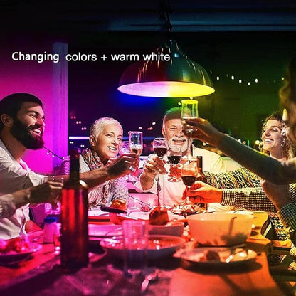 Color Changing Light Bulb with Remote, RGB Light Bulbs 9W A19 6500K White E27/E26, Memory,16 Color Choices Multicolor Dimmable LED Light Bulb 40W Equivalent for Party Bedroom Home - 4 Pack