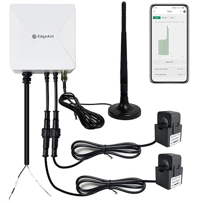 WiFi Energy Monitor with 2 * 120A Clamps, Real-Time Electricity Tracking, Smart Home Power Management,WiFi Meter Solar/Net Metering, Home Energy Automation and Control