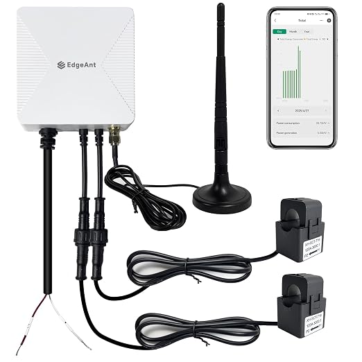 Energy Monitor with 2 * 120A Clamps, Real-Time Electricity Tracking, Smart Home Power Management,Zigbee Meter Solar/Net Metering, Home Energy Automation and Control