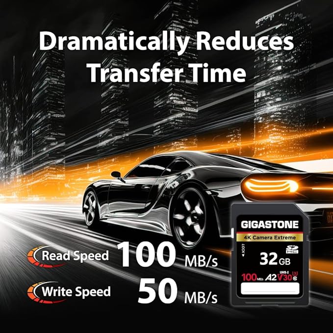 【5-Years Data Recovery】 GIGASTONE 32GB SD Card 2-Pack, 4K Camera Extreme, A2 V30 SDHC Memory Card 4K Full HD Video Compatible with SPYPOINT TACTACAM Trail Camera