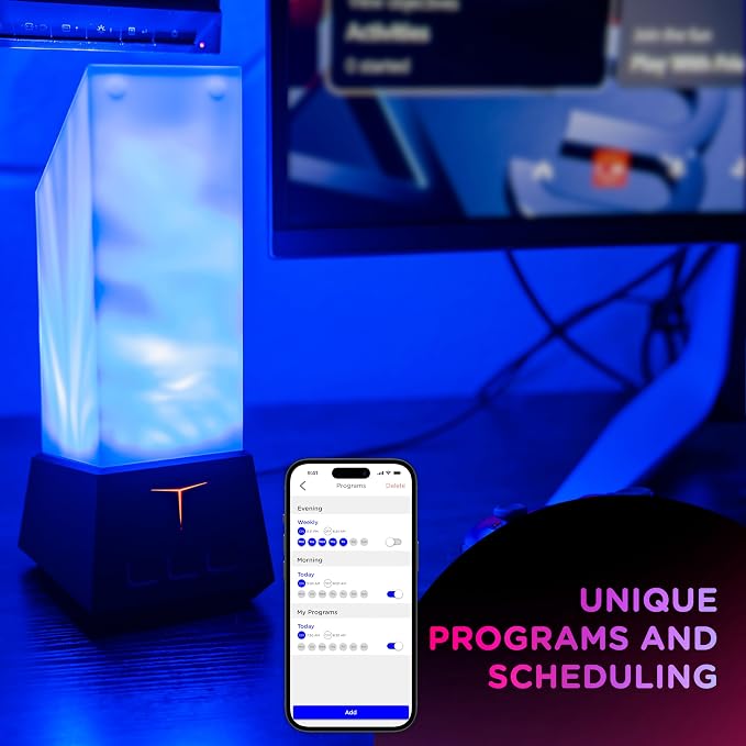 Enbrighten Smart Gaming Light Towers with RGBW Galaxy Projector | Space Nebula Effects, Alexa and Google Compatible, App-Controlled Ambient Lighting, Night Light for Kids Room and Game Room
