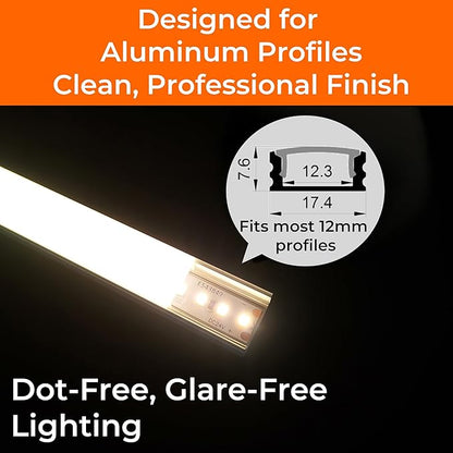 24V 2835 LED Strip Lights 3000K, 300+LM/FT, 32.8FT, UL Listed, CRI95, High Density 160LEDs/m Tape Light, Cuttable, Dimmable, VHB Equipped, for Pros, Displays, Highlightings (NO Power Supply)