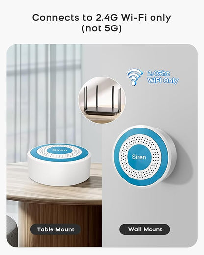 Alarm System for Home Security, Wireless Alarm System 20 Piece Kit with Phone APP Alert Alarm Siren Door Window Sensor Motion Sensor Compatible with Alexa No Contract Ideal for Home, Apartment