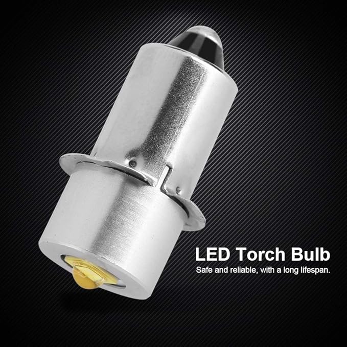 Led Flashlight Bulb High Power LED Upgrade Bulb Replacement Part LED Conversion Kit Bulbs High Bright LED Emergency Work Light Lamp Flashlight Replacement Bulb Torches(4~12V Warm