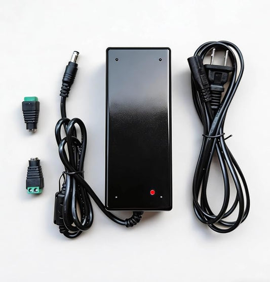 12V 5A Power Supply Adapter, 60W, AC 100-240V Input, 5.5x2.5mm DC Output Jack, for 5050 3528 LED Strip Module Strips, 3D Printer, ham Radio transceiver, car subwoofer amp, Audio Amplifier, ADSL Cats