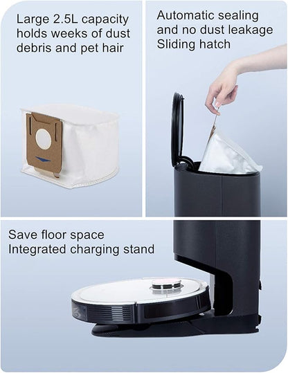 12 Pack Replacement Vacuum Filter Bags for Yeedi K781+, Ecovacs DEEBOT OZMO T8 AIVI T8 Max and Deebot N8 Pro+ Robot Vacuum Cleaner