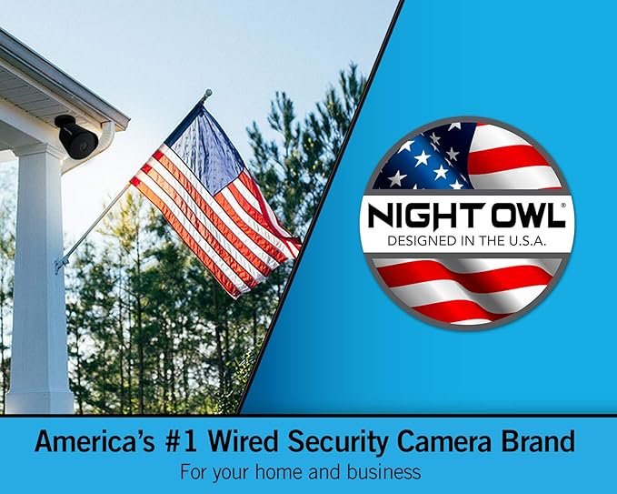 Night Owl 1080p HD Wired Indoor/Outdoor Add-On Cameras, 100 ft. of Night Vision, Wide Viewing Angle and Color Night Vision (2-Pack)