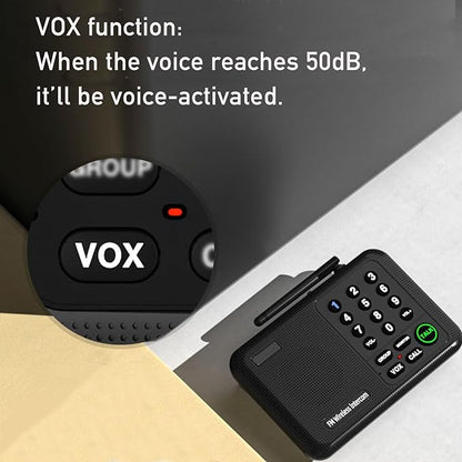 Generic Wireless Intercom System, 3 Units Set Intercoms for Home House Business Office Audio Intercom Communication, 10 Channel, 2 Mile Range 3 Stations with Monitor Function
