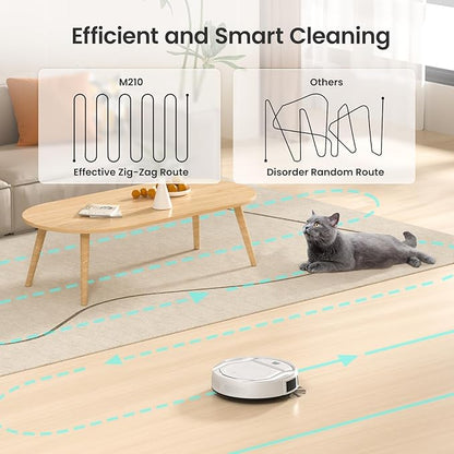 Lefant M310 Robot Vacuum Cleaner, 4500Pa Powerful Suction, PreciSense Obstacle Avoidance, Slim, Quite, 160 Mins Self-Charging Robotic Vacuums, WiFi/App/Voice, Ideal for Pet Hair Hard Floors, Gray
