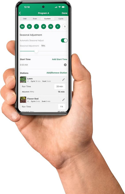 Rain Bird TRU8IW Irrigation Controller, Smart WiFi, Indoor, 8-Station